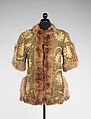 Jacket, metal, fur, linen, probably Russian
