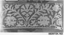 Strip, Bobbin lace, possibly French