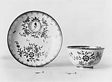 Teabowl and saucer, Cozzi Manufactory  Italian, Hard-paste porcelain, Italian, Venice