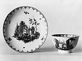 Teabowl and saucer, Cozzi Manufactory  Italian, Hard-paste porcelain, Italian, Venice