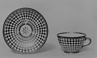 Cup and saucer, Rue Thiroux: Queen's Factory, Hard-paste porcelain, French, Paris