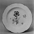 Plate, Chantilly French, Soft-paste porcelain, French, Chantilly