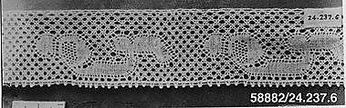 Strip, Machine made lace, French, Craponne