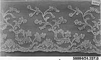 Strip, Machine made lace, French, Chantilly
