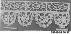 Fragment, Needle lace, punto in aria, bobbin lace, Italian