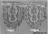 Fragment, Metal thread, bobbin lace, Italian