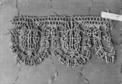 Fragment, Metal thread, bobbin lace, Italian