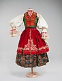 Ensemble, wool, cotton, silk, Slovak