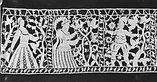 Panel, Needle lace, punto in aria, Italian, Venice