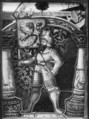 Ensign with flag, Stained glass, Swiss