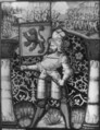 Ensign with flag, Stained glass, Swiss