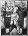 Ensign with flag, Stained glass, Swiss