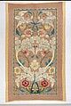 Panel of floral embroidery, William Morris  British, Silk on silk; linen backing, British