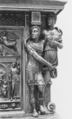 Cabinet, Style of Hugues Sambin (French, Gray ca. 1520–1601 Dijon), Carved, painted, and gilded walnut, French