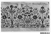 Part of a dress border, Silk on linen, Greek Islands, Crete