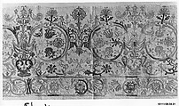 Portion of a dress border, Silk on linen, Greek Islands, Crete