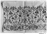 Portion of a dress border, Linen, Greek, Crete