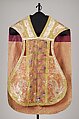 Chasuble, Silk, metallic, French or Italian