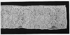 Border, Needle lace, punto di Ragusa, Italian