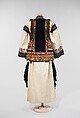 Ensemble, cotton, wool, metal, metal, glass, European, Eastern