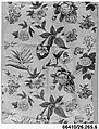 Floral print, Cotton, French, possibly Rouen