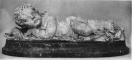 Child reclining, Rombout Verhulst, Marble, Dutch