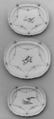 Platters (3), Hard-paste porcelain, Chinese, for European market