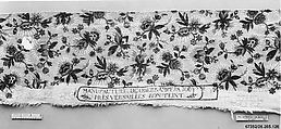 Floral print, Oberkampf Manufactory (French, active 1760–1843), Linen, French, Jouy-en-Josas