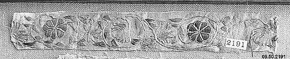 Fragment, Silk and metal thread on silk, German