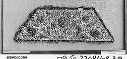 Panel, Silk and metal thread, German or Swiss