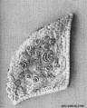 Cap crown, Cotton and metal thread, German