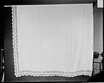 Linen sheet, Bobbin lace, needle lace, Genoese lace, reticella, Italian