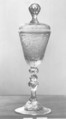 Standing cup with cover, Jacob Sang Dutch, Glass, Dutch, Amsterdam