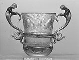 Cup with handles, Glass, Bohemian