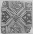 Floor tile, Tin-glazed earthenware, Flemish
