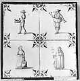 Tile, Tin-glazed earthenware, Dutch