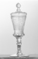 Standing cup with cover, Glass, German, Silesia