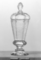 Standing cup with cover, Glass, German, Silesia