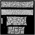 Border, Embroidered net, Italian, possibly Sardinia