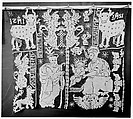 Panel, Embroidered net, German