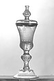 Standing cup with cover, Lauenstein Manufactory  German, Glass, German, Hanover (Kalenberg)