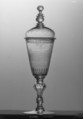 Standing cup with cover, Glass, German