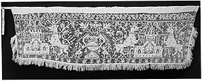 Valance, Embroidered net, Italian or Spanish