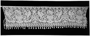 Valance of an altar frontal, Embroidered net, punto avorio, punto à tela, Spanish
