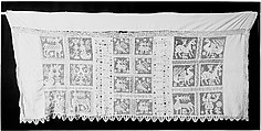 Hanging, Drawnwork, bobbin lace, cutwork, embroidery, Spanish