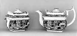 Sugar bowl, James and Ralph Clews  British, Blue printed ware, British