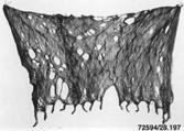 Fragment of Sprang Work, Silk, British, London, Finsbury