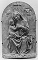 Madonna and Child, Relief: terracotta, with remains of polychromy; frame: walnut (?), possibly Italian, Florence