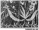 Fragment, Silk, chenille, metal thread on silk, Spanish