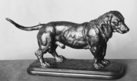 Basset Hound, Antoine-Louis Barye French, Bronze, French